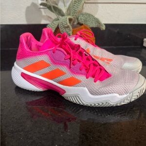 Adidas Women's Vibrant Pink and Orange Athletic Shoes